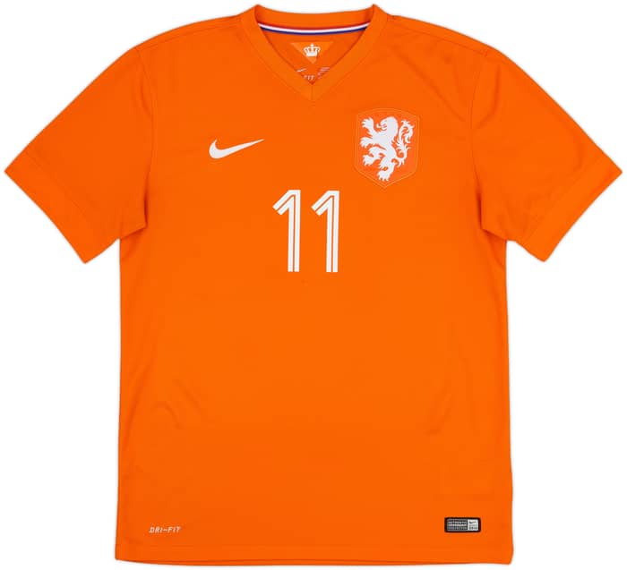 2014-15 Netherlands Home Shirt Robben #11 - 6/10 - (M)