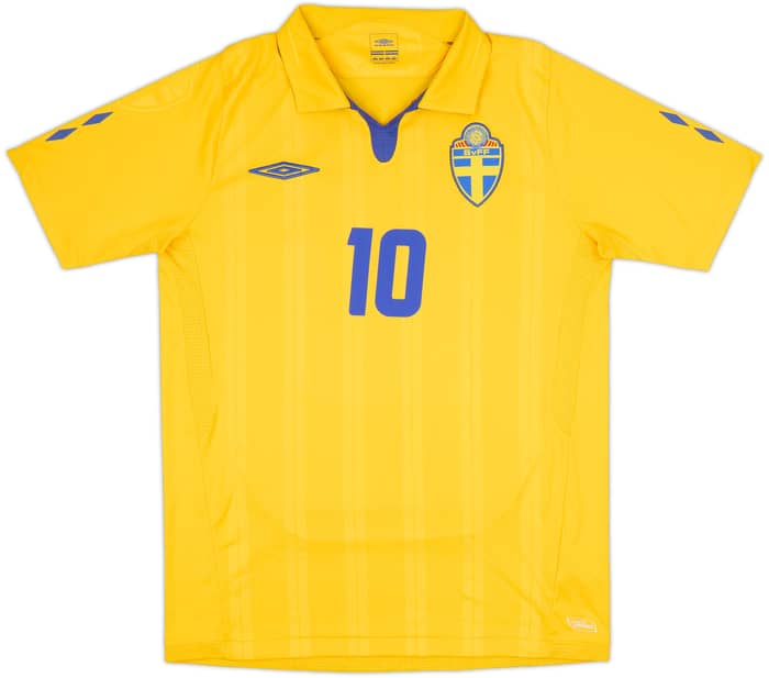 2009-10 Sweden Home Shirt Ibrahimovic #10 - 9/10 - (S)