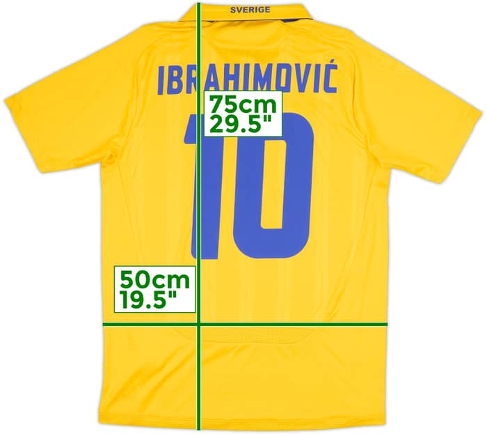 2009-10 Sweden Home Shirt Ibrahimovic #10 - 9/10 - (S)