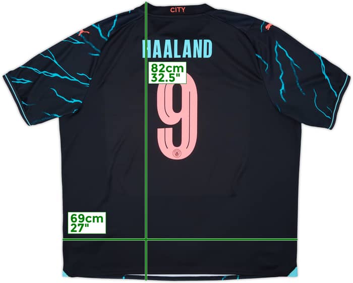 2023-24 Manchester City Third Shirt Haaland #9 - 8/10 - (3XL)