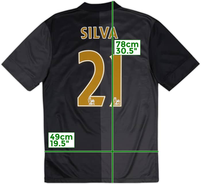 2013-14 Manchester City Away Shirt Silva #21 - 7/10 - (S)