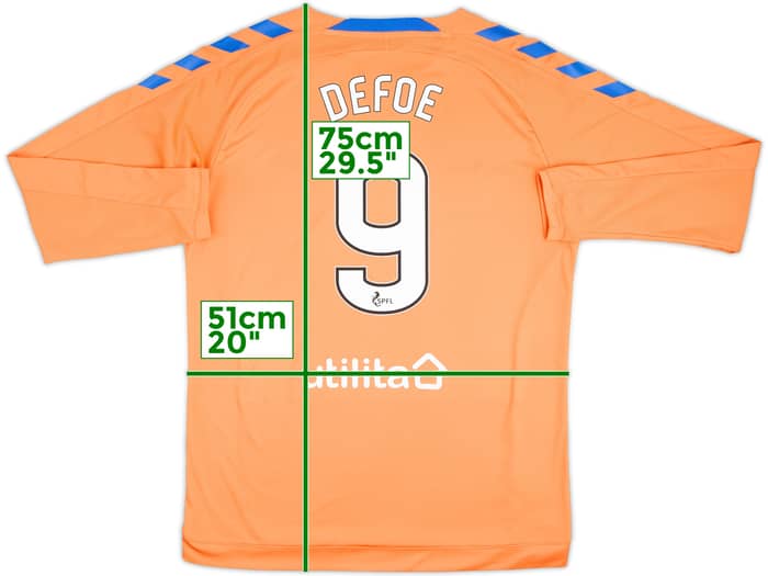 2018-19 Rangers Third L/S Shirt Defoe #9 - 8/10 - (L)