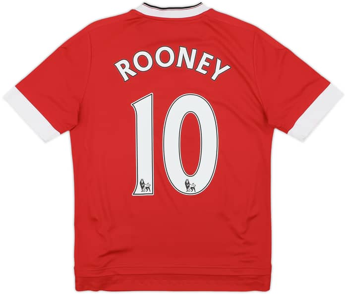 2015-16 Manchester United Home Shirt Rooney #10 - 7/10 - (L.Boys)