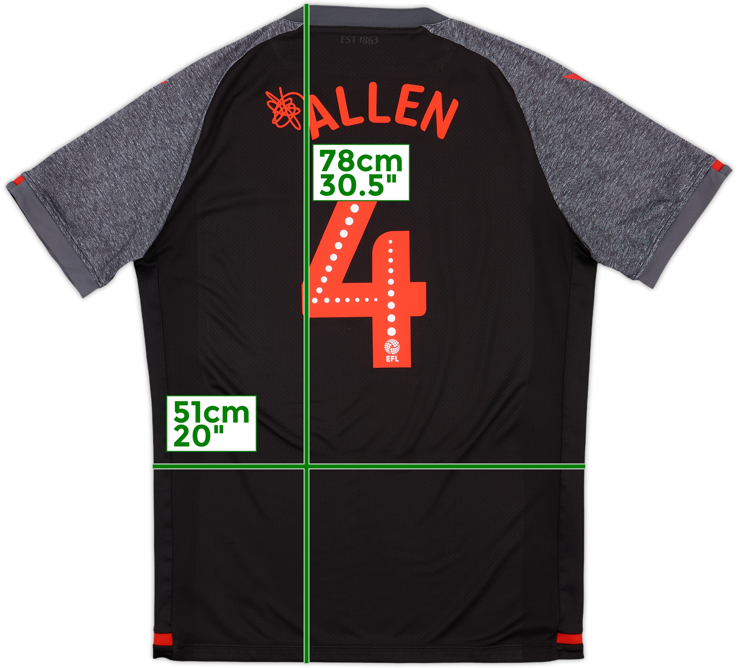 2019-20 Stoke City Away Shirt Allen #4 - 10/10 - (XXL)