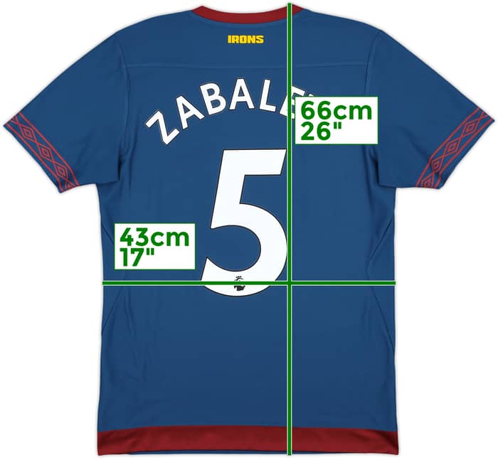 2018-19 West Ham Away Shirt Zabaleta #5 - 9/10 - (S)