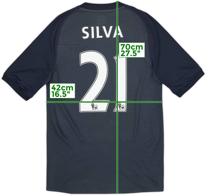 2010-12 Manchester City Away Shirt Silva #21 - 5/10 - (S)