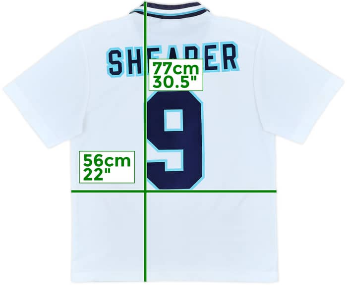 1995-97 England Home Shirt Shearer #9 - 7/10 - (M)