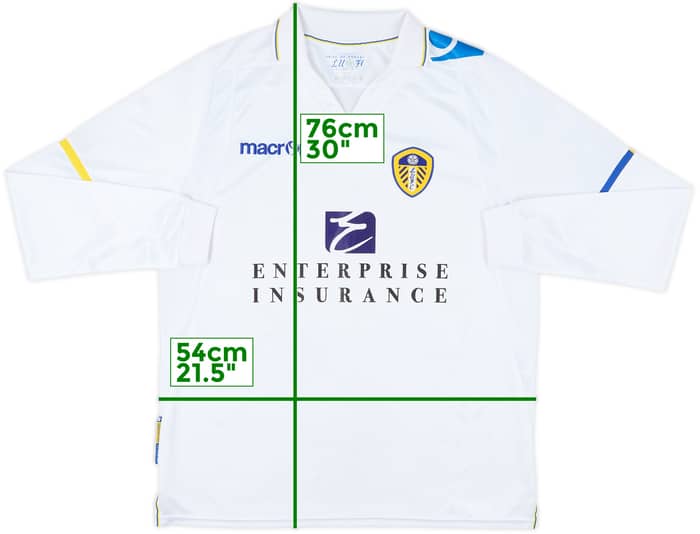 2011-12 Leeds United Home L/S Shirt - 8/10 - (M)