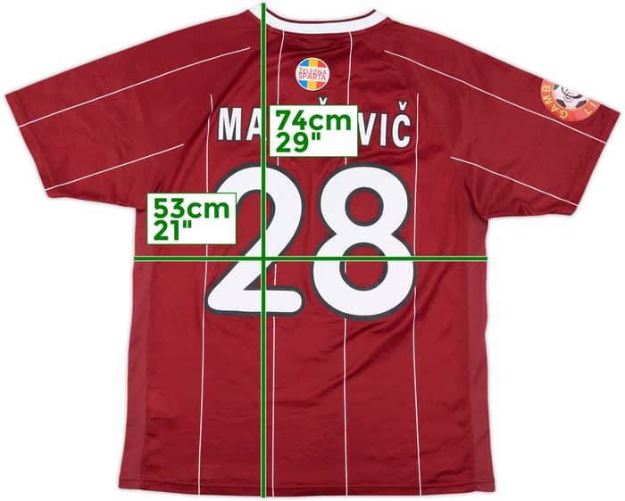 2007-08 Sparta Prague Home Shirt Matusovic #28 - 6/10 - (M)