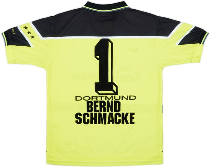 1997-98 Borussia Dortmund Home Shirt Bernd Schmacke #1 - 8/10 - (XL.Boys)