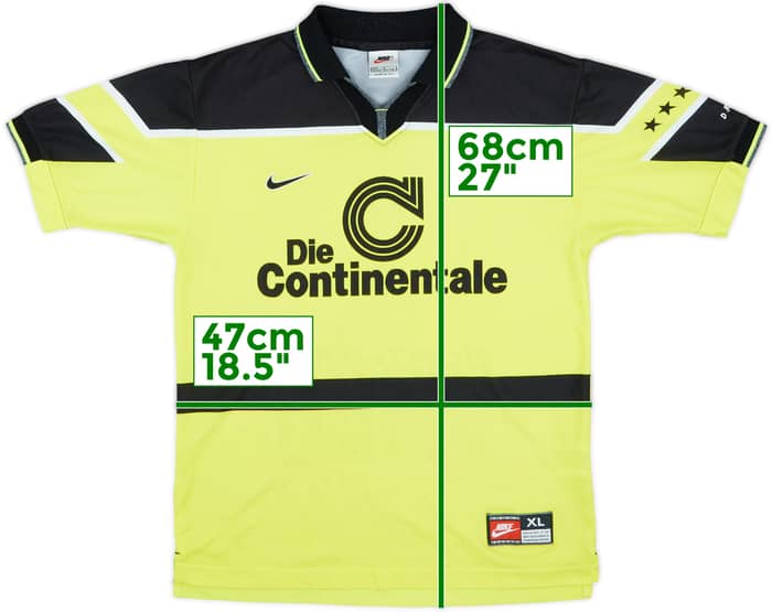 1997-98 Borussia Dortmund Home Shirt Bernd Schmacke #1 - 8/10 - (XL.Boys)