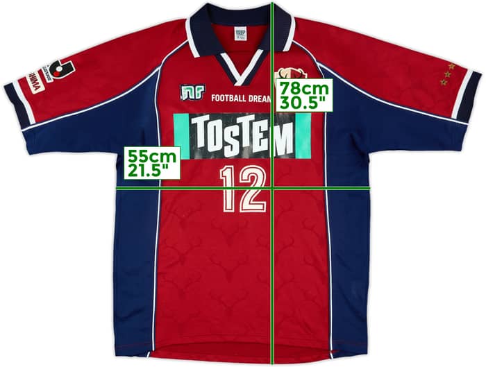 2001-02 Kashima Antlers Home Shirt #12 - 6/10 - (M)