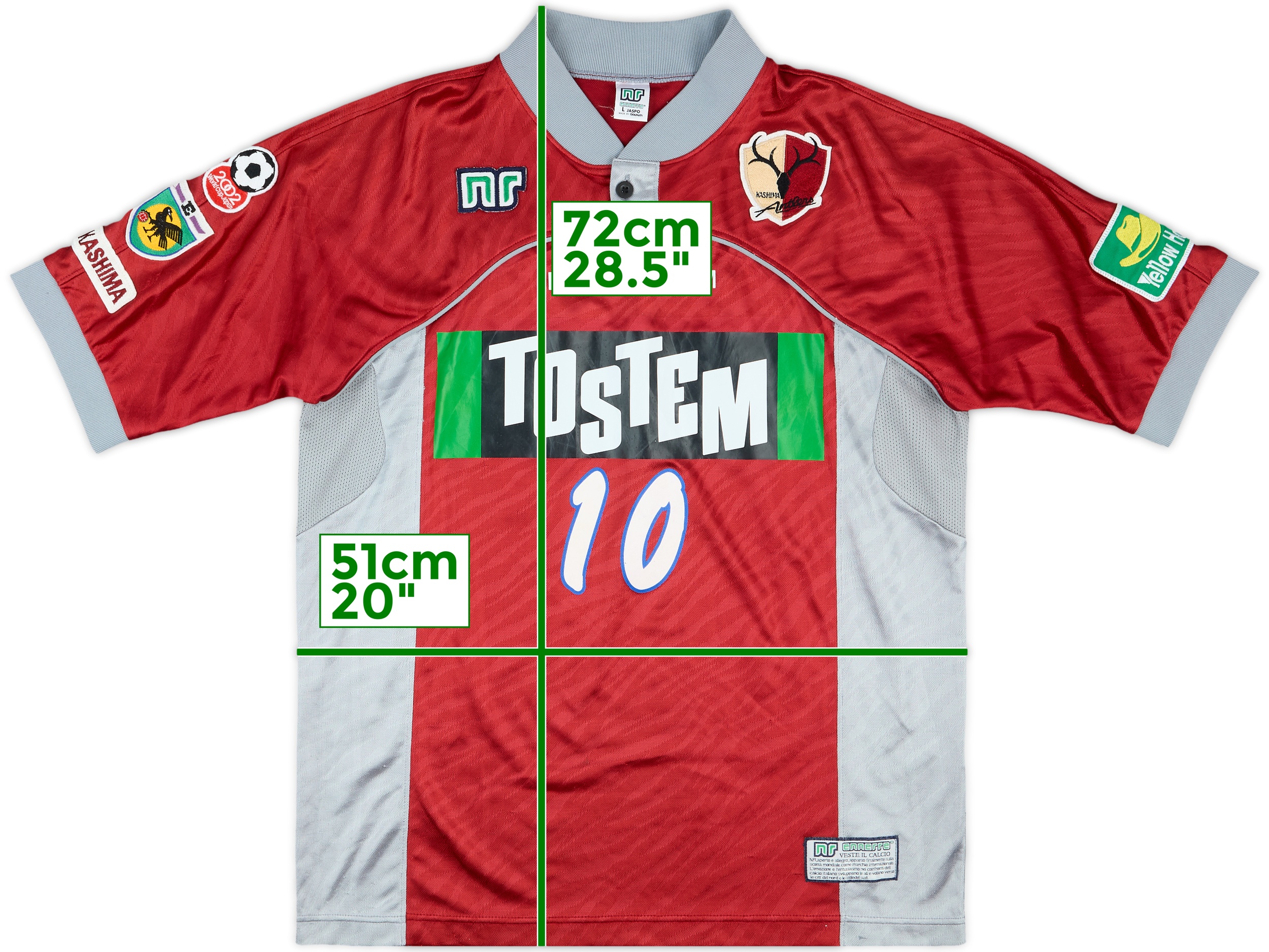 1998 Kashima Antlers Match Issue Emperor's Cup Home Shirt #10