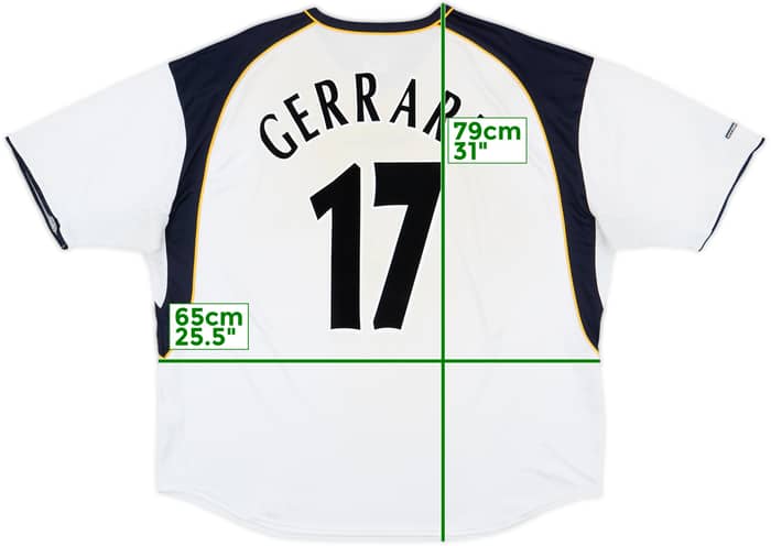 2001-03 Liverpool Away Shirt Gerrard #17 - 5/10 - (XXL)