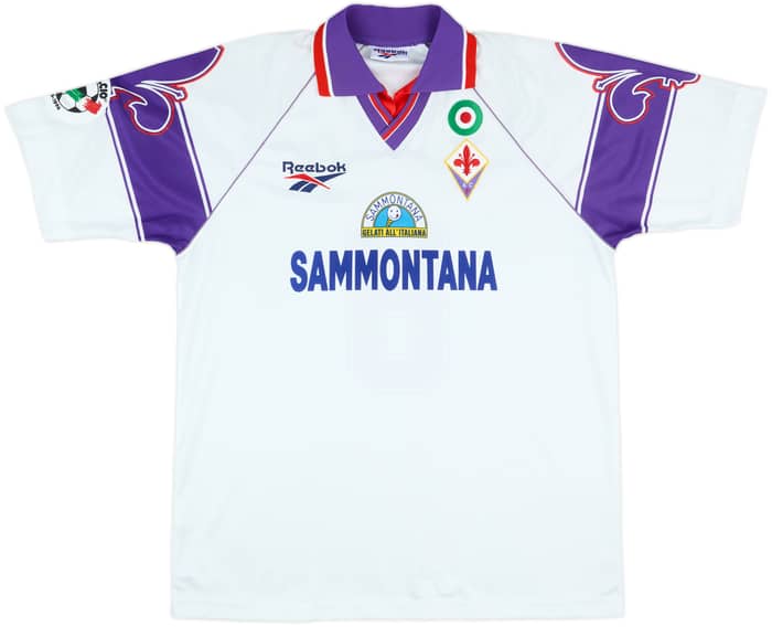 1996-97 Fiorentina Match Issue Away Shirt Baiano #8
