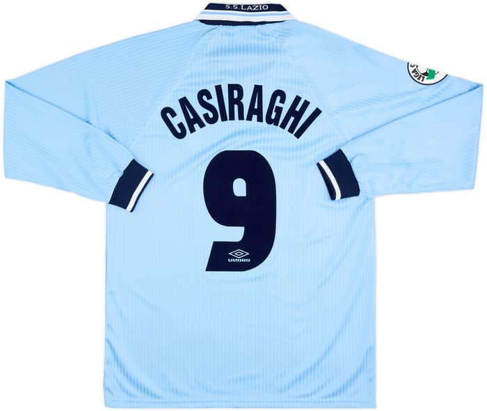 1997-98 Lazio Home L/S Shirt Casiraghi #9 - 9/10 - (L)