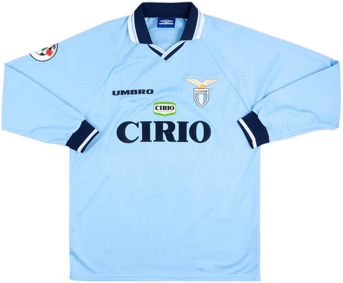 1997-98 Lazio Home L/S Shirt Casiraghi #9 - 9/10 - (L)
