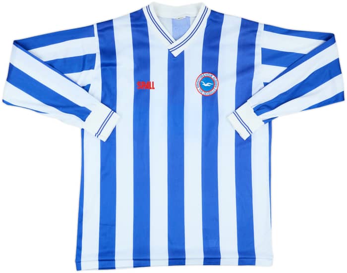 1988-89 Brighton Match Issue Home L/S Shirt #14