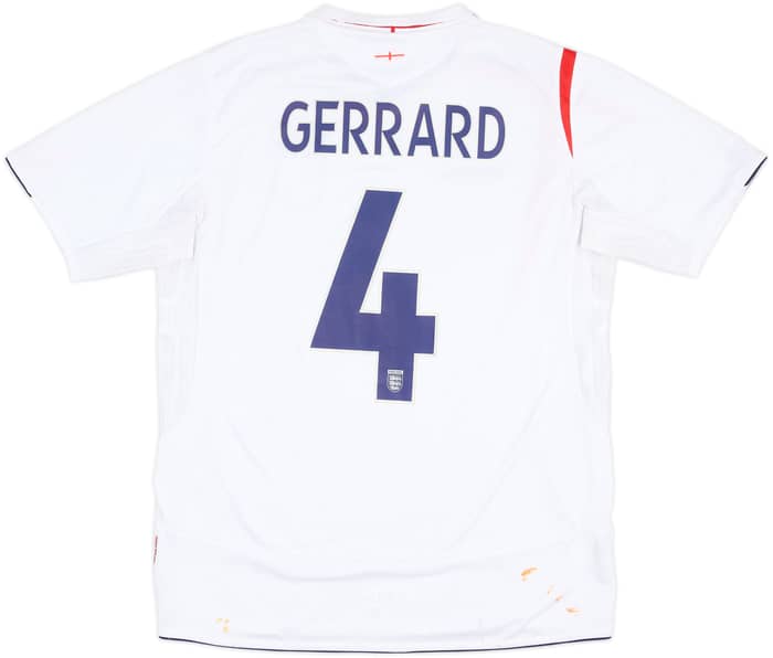 2005-07 England Home Shirt Gerrard #4 - 5/10 - (L)