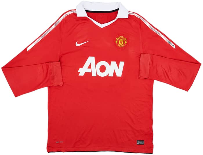 2010-11 Manchester United Home L/S Shirt Rooney #10 - 5/10 - (L)