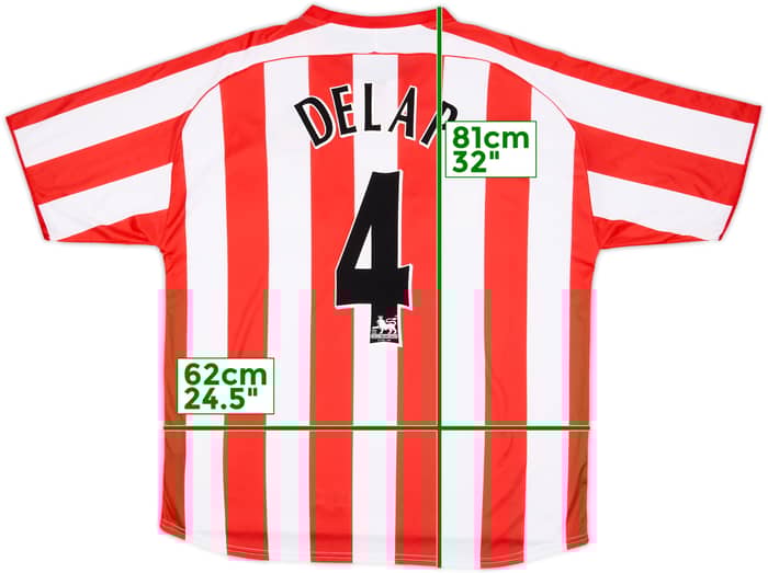 2005-07 Sunderland Home Shirt Delap #4 - 8/10 - (XL)