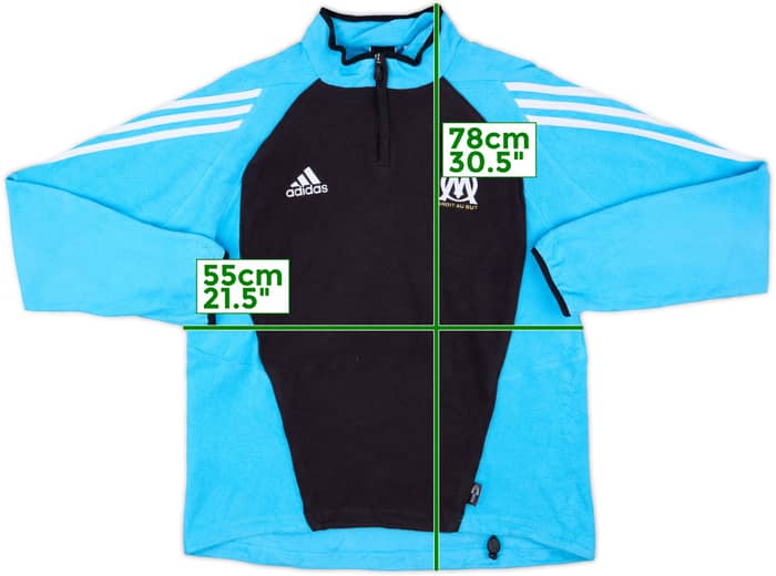 2003-04 Olympique Marseille adidas 1/4 Zip Fleece Top - 8/10 - (M/L)