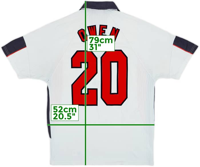 1997-99 England Home Shirt Owen #20 - 5/10 - (M)