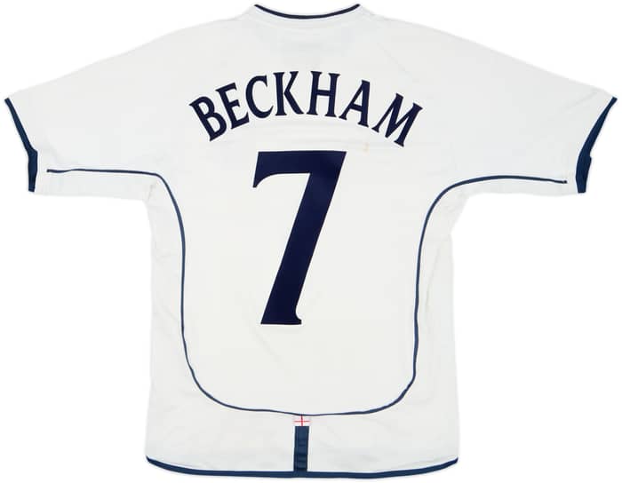 2001-03 England Home Shirt Beckham #7 - 4/10 - (S)