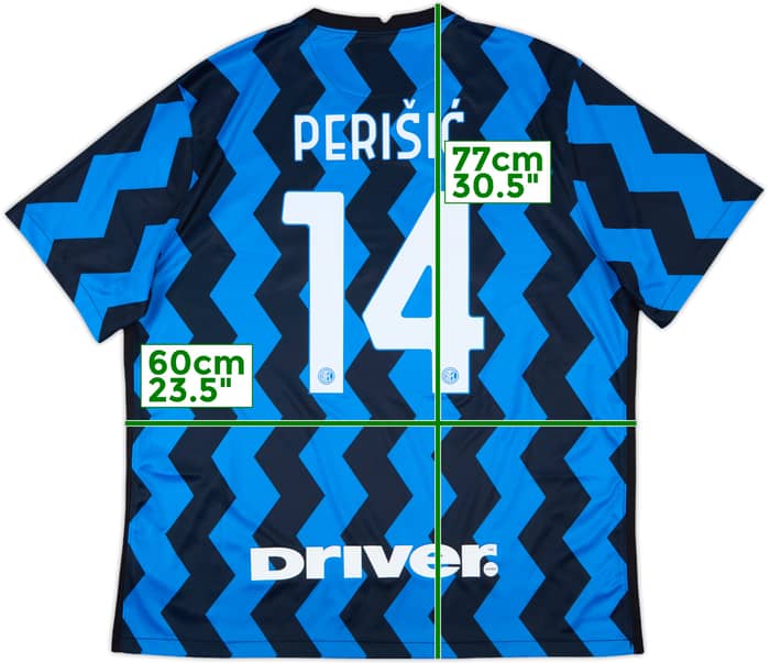 2020-21 Inter Milan Home Shirt Perisic #14 - 9/10 - (XXL)
