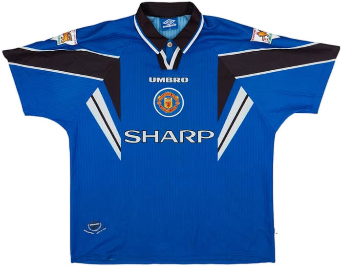 1996-98 Manchester United Third Shirt Cantona #7 - 8/10 - (XXL)
