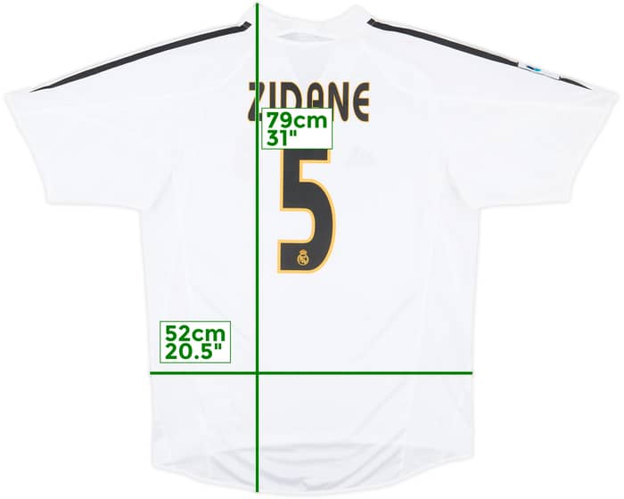 2004-05 Real Madrid Home Shirt Zidane #5 - 9/10 - (M)