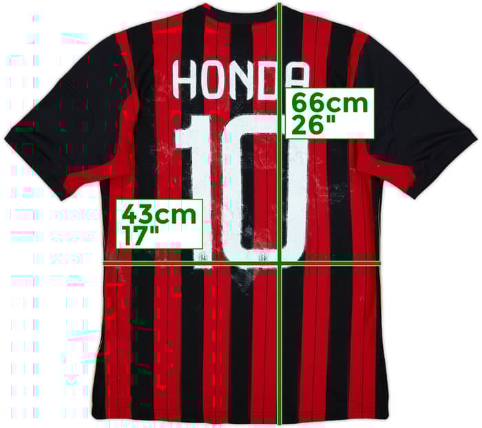 2013-14 AC Milan Home Shirt Honda #10 - 4/10 - (L.Boys)
