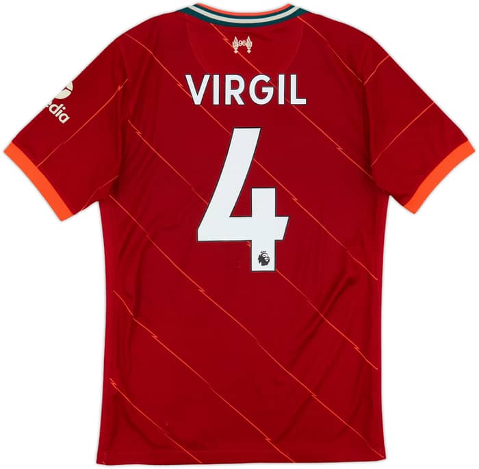 2021-22 Liverpool Home Shirt Virgil #4 - 5/10 - (S)