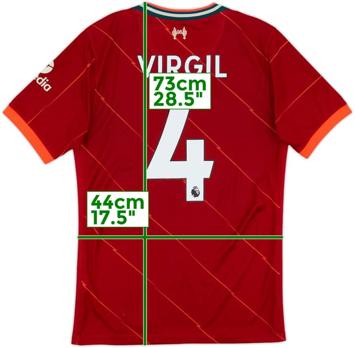2021-22 Liverpool Home Shirt Virgil #4 - 5/10 - (S)