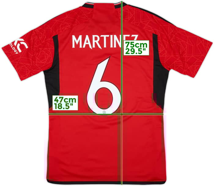 2023-24 Manchester United Home Shirt Martinez #6 - 10/10 - (M)