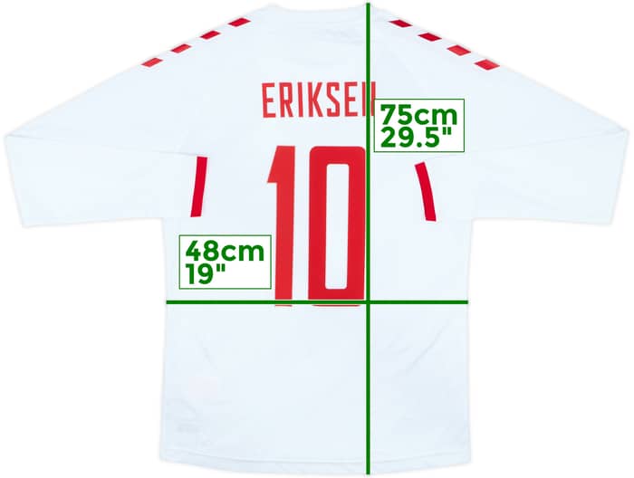 2020-21 Denmark Away L/S Shirt Eriksen #10 (M)