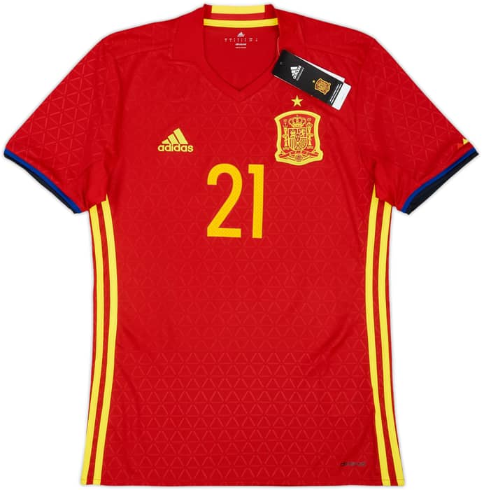 2016-17 Spain Home Shirt Silva #21 (S)
