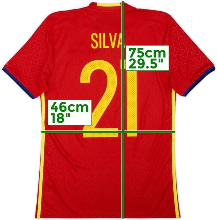 2016-17 Spain Home Shirt Silva #21 (S)