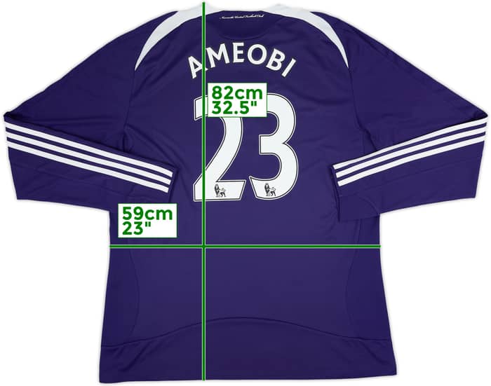 2008-09 Newcastle Away L/S Shirt Ameobi #23 - 8/10 - (XL)
