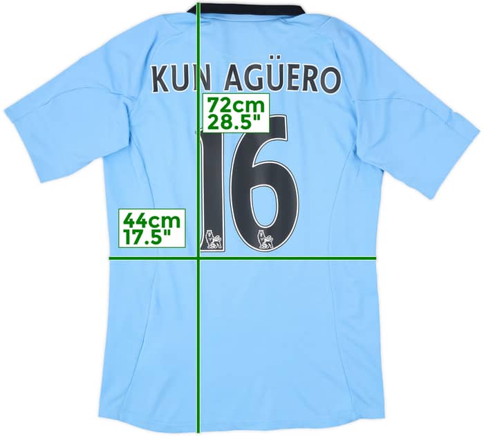 2012-13 Manchester City Home Shirt Kun Aguero #16 - 8/10 - (S)