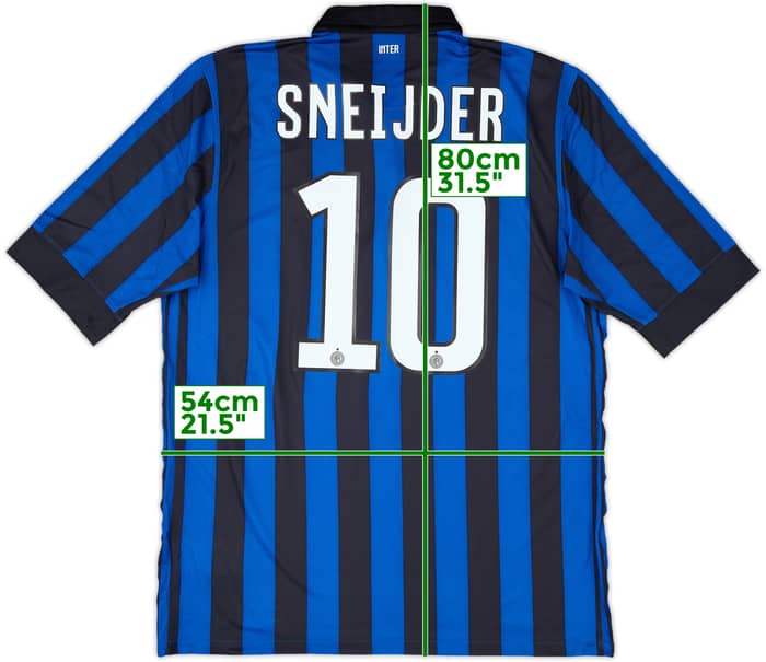 2011-12 Inter Milan Home Shirt Sneijder #10 - 8/10 - (L)