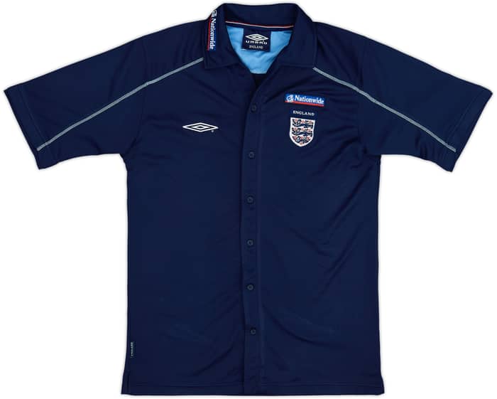 2002-04 England Umbro Button-Up Shirt - 8/10 - (M)