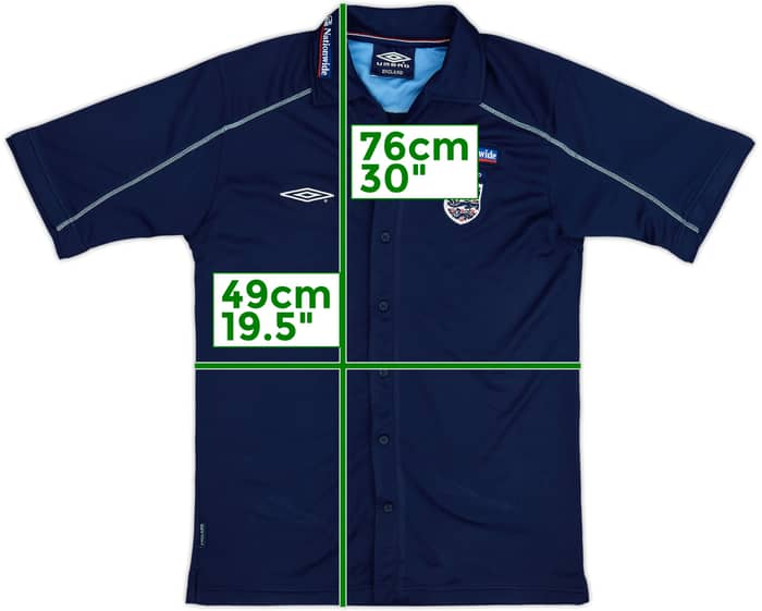 2002-04 England Umbro Button-Up Shirt - 8/10 - (M)