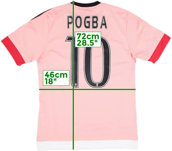 2015-16 Juventus Away Shirt Pogba #10 - 6/10 - (S)
