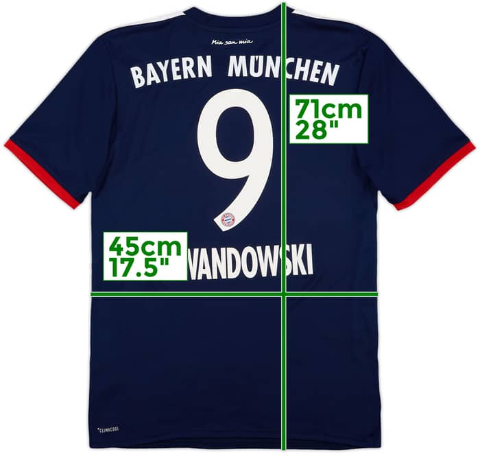 2017-18 Bayern Munich Away Shirt Lewandowski #9 - 10/10 - (S)