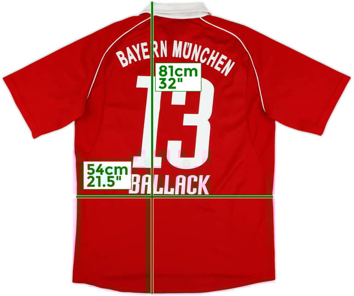 2005-06 Bayern Munich Home Shirt Ballack #13 - 6/10 - (M)
