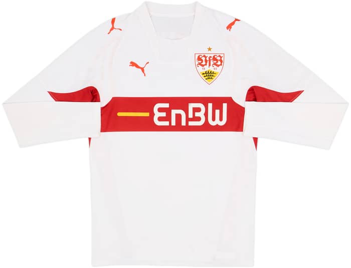 2007-08 Stuttgart Player Issue Home L/S Shirt Basturk #10 - 6/10 - (M)