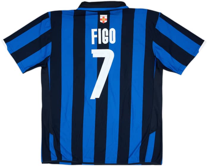 2007-08 Inter Milan Centenary Home Shirt Figo #7 - 8/10 - (XL)