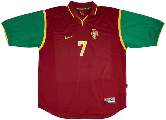 1999-00 Portugal Home Shirt Figo #7 - 8/10 - (XL)