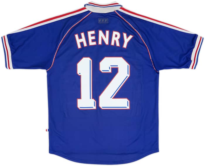 1998-00 France Home Shirt Henry #12 - 8/10 - (M)